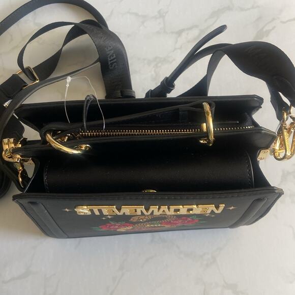 New Black Steve Madden Year of the Snake Bevelyn Crossbody Bag Lunar New Year - Picture 5 of 8